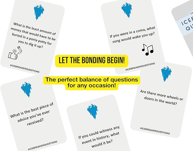 The Best Icebreaker Questions - Card Game™ - 150 Conversation Starters - Engaging - Family and Friends Party - Team-Building, Corporate, Get to Know You