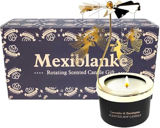 Birthday Gift for Women, Unique Angel Candle Gift for Mothers, Sisters, and Best Friends. Rotating Scented Candles for Mother's Day,Christmas,3.5oz.