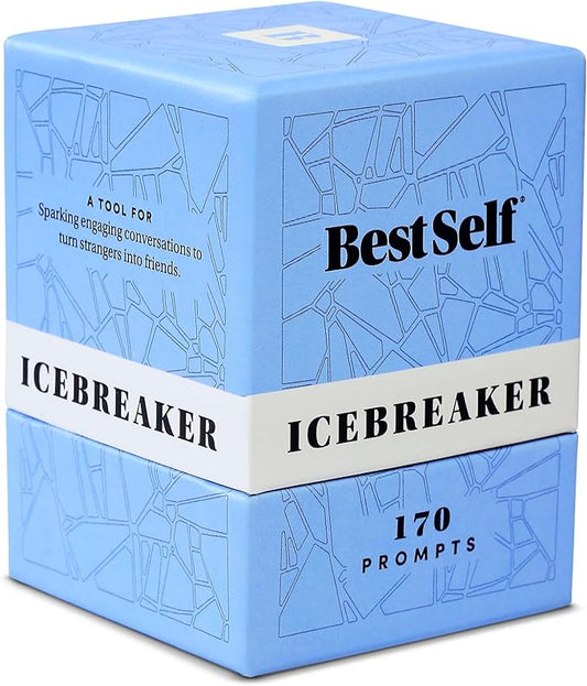 BestSelf Icebreaker Card Deck – 170 Conversation Starters to Spark Meaningful Connections | Ice Breaker Game for Adults, Friends & Couples | Date Night, Team Building & Family Card Game