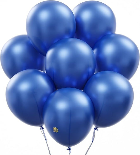 AFTERLOON® Biodegradable Balloons Pearlized Blue 12 Inch 100 Pack, Pearlescent Thickened Extra Strong Latex Helium Float, for Baby Shower Gender Reveal Garland Wedding Birthday Party Decorations