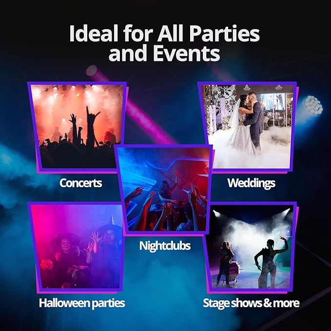 Fog Machine Liquid - 32oz Smoke Machine Fog Juice for Halloween Party, Medium Density, Long-Lasting, Low-Lying, High Output, Water-Based.